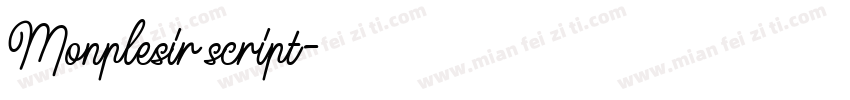 Monplesir script字体转换